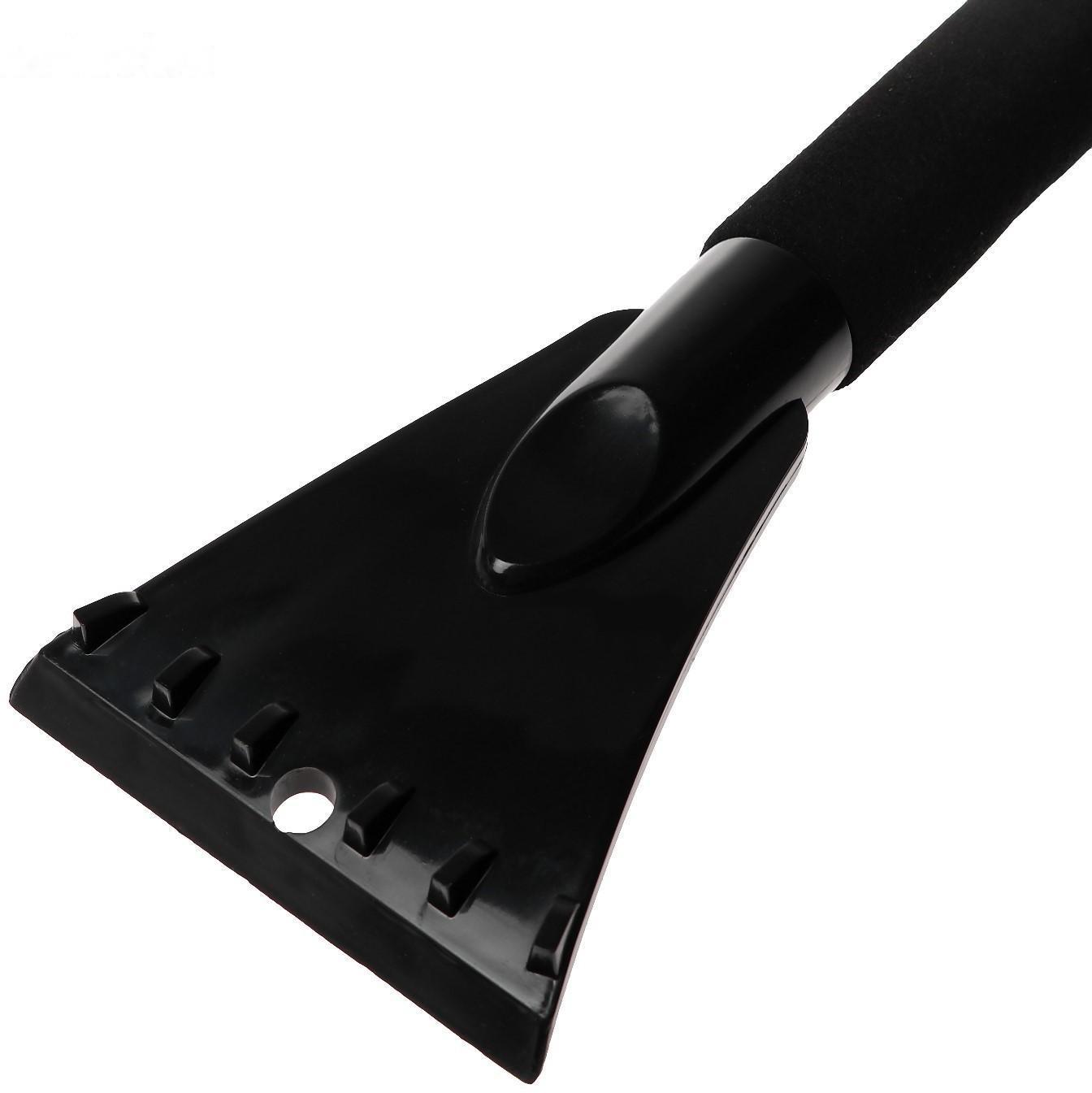 Щетка-сметка TORSO, скребок, телескопическая 69-88 см, мягкая ручка, серый