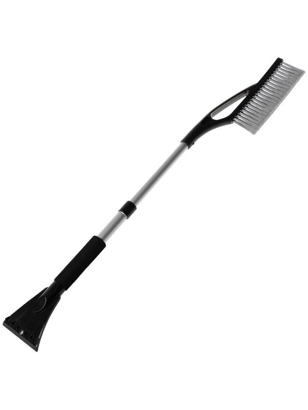 Щетка-сметка TORSO, скребок, телескопическая 69-88 см, мягкая ручка, серый