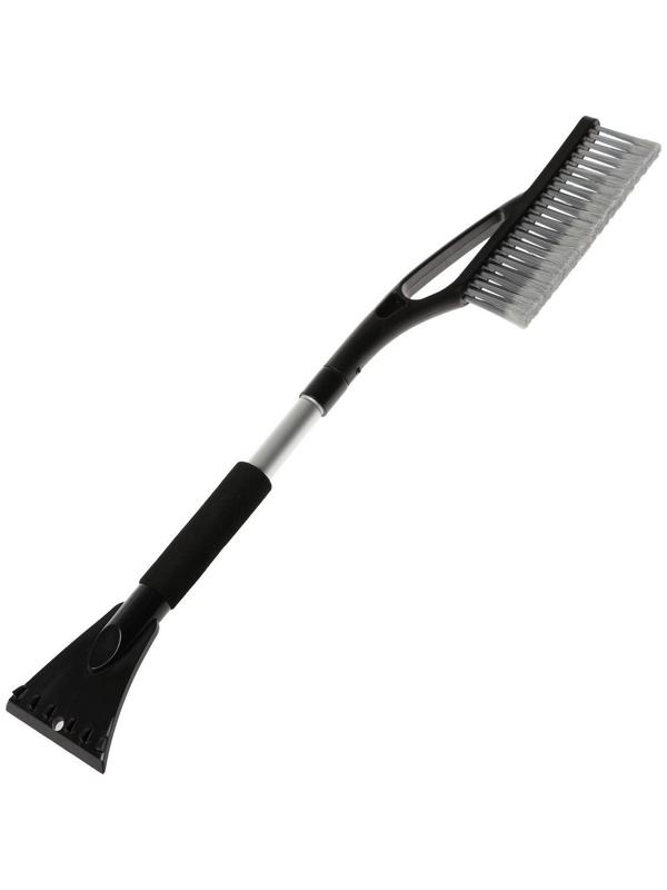 Щетка-сметка TORSO, скребок, телескопическая 69-88 см, мягкая ручка, серый