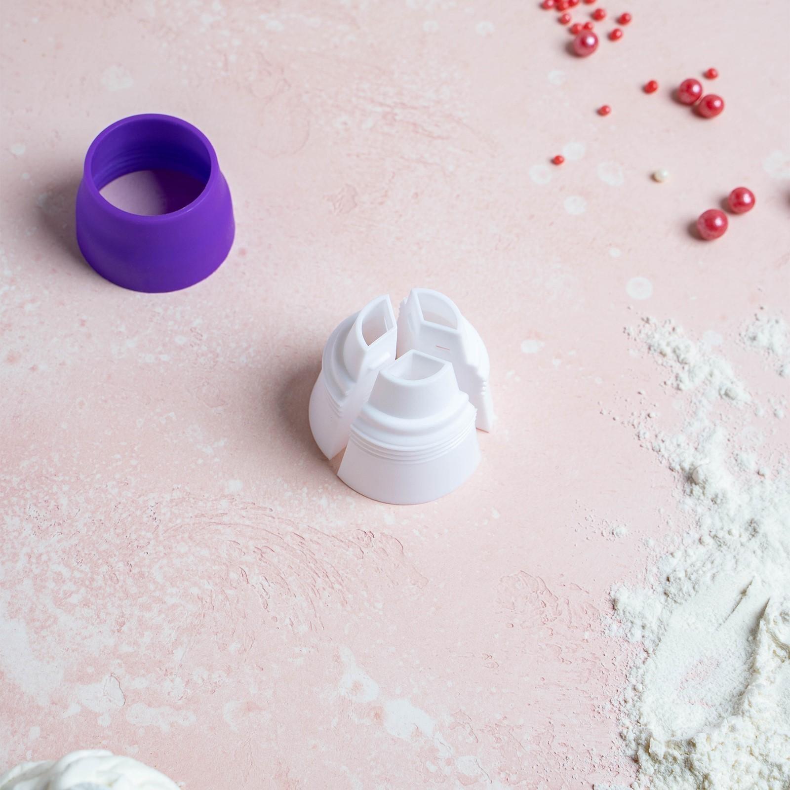 Набор насадок кондитерских, d=3,5 см, 16 шт, 2 адаптера, цвет МИКС