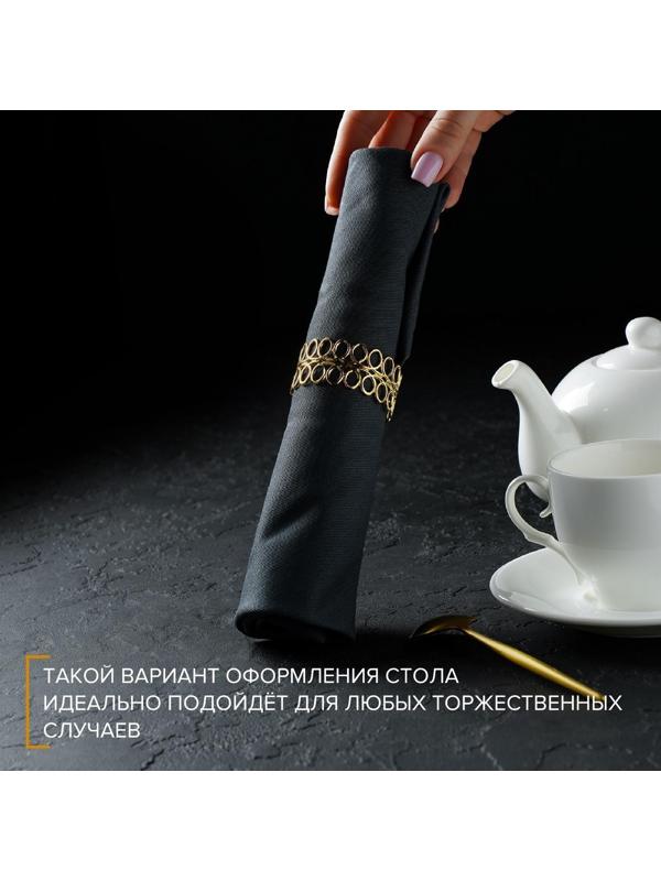 Кольцо для салфеток «Венок», 4,5×2 см, цвет золотой