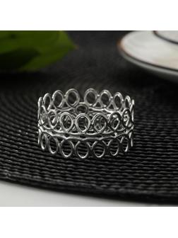 Кольцо для салфеток «Венок», 4,5×2 см, цвет серебряный