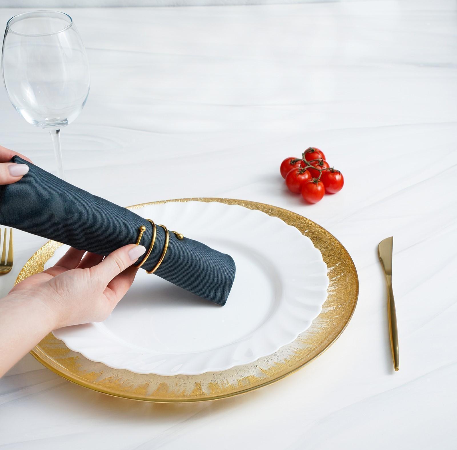 Кольцо для салфеток «Спираль», 4,5×4 см, цвет золотой