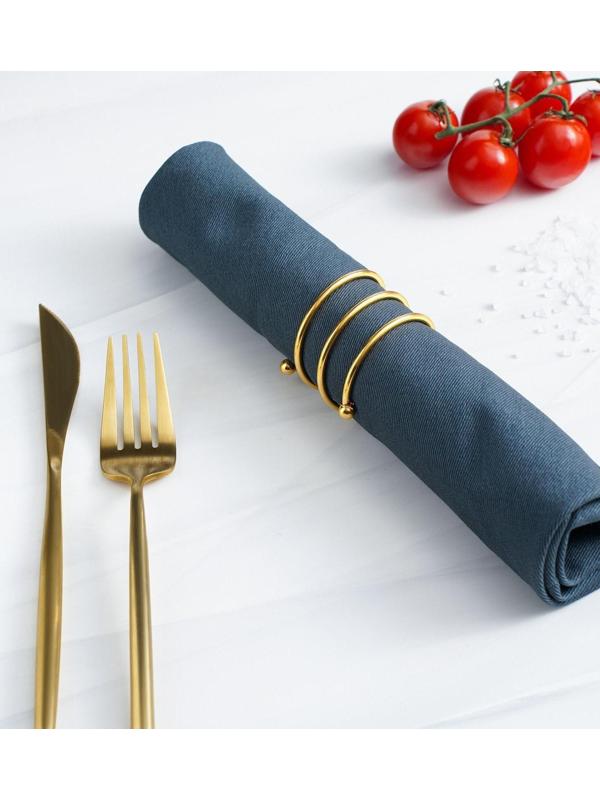 Кольцо для салфеток «Спираль», 4,5×4 см, цвет золотой