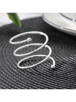 Кольцо для салфеток «Спираль», 4,5×4 см, цвет серебряный