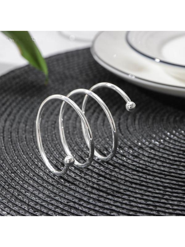 Кольцо для салфеток «Спираль», 4,5×4 см, цвет серебряный