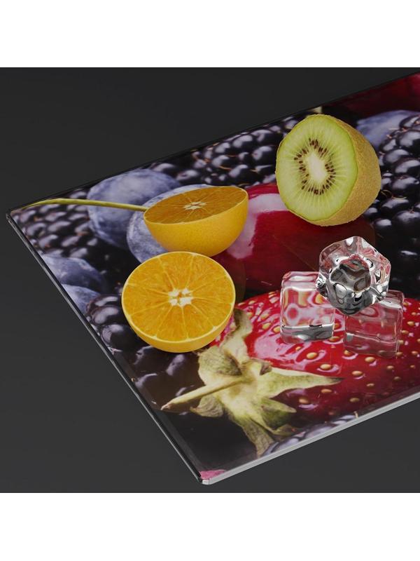 Доска разделочная стеклянная Доляна «Ягодный бум», 30×20 см