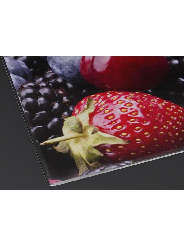 Доска разделочная стеклянная Доляна «Ягодный бум», 30×20 см