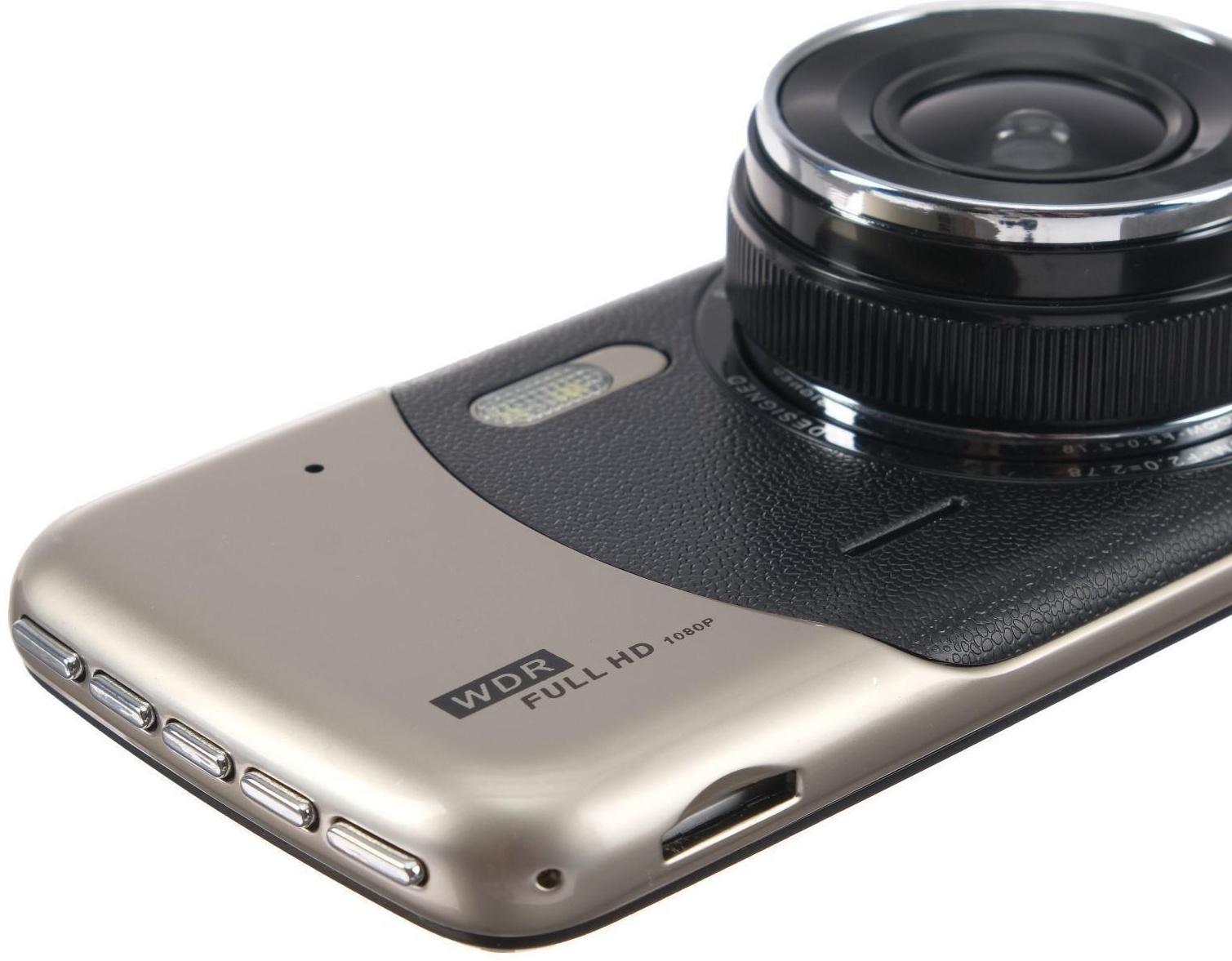 Видеорегистратор Cartage, 2 камеры, HD 1080P, TFT 4.0, обзор 160°