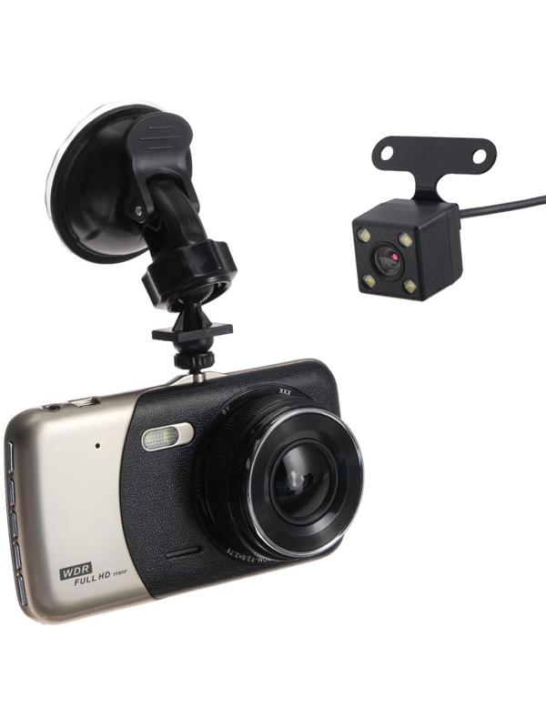 Видеорегистратор Cartage, 2 камеры, HD 1080P, TFT 4.0, обзор 160°