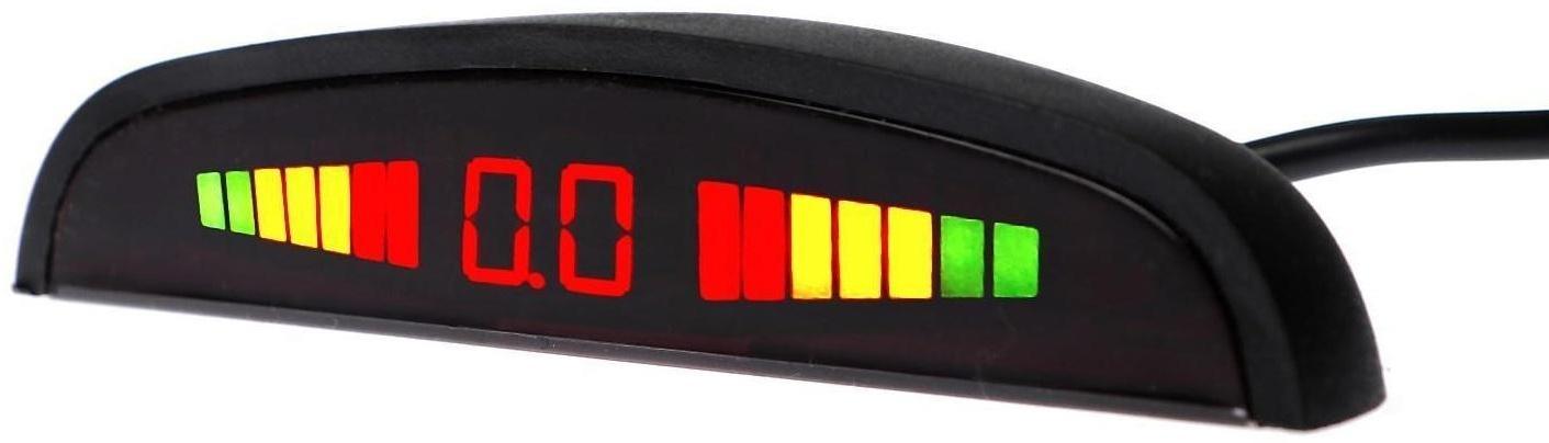 Парковочная система 4 датчика, LED-экран, 12 В, датчик чёрный