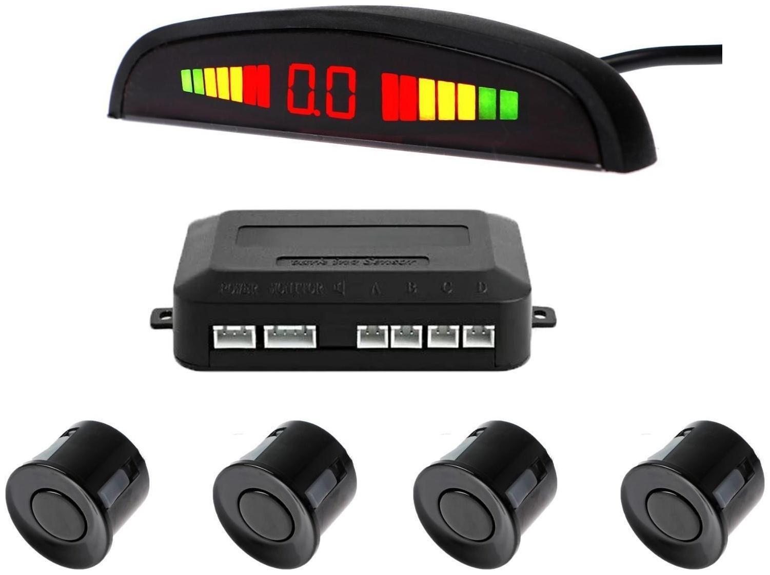 Парковочная система 4 датчика, LED-экран, 12 В, датчик чёрный