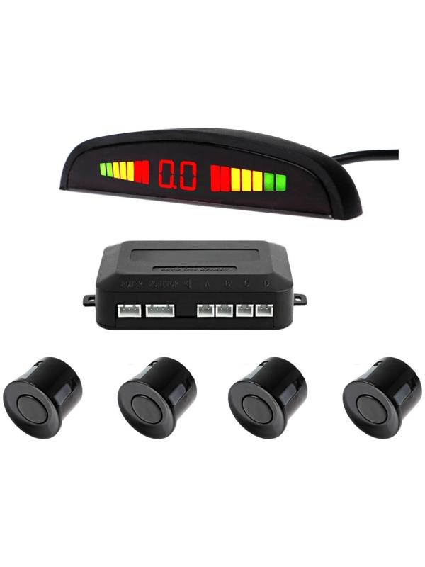 Парковочная система 4 датчика, LED-экран, 12 В, датчик чёрный