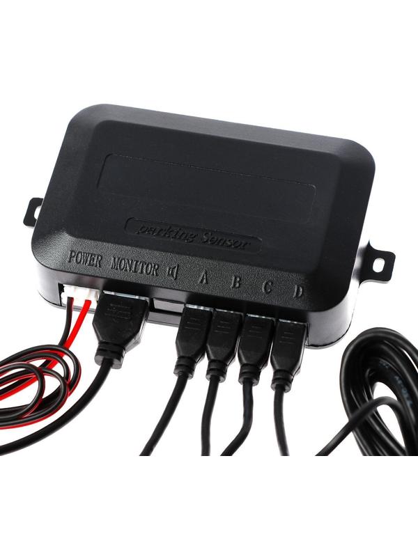 Парковочная система 4 датчика, LED-экран, 12 В, датчик чёрный