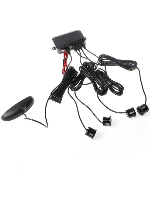 Парковочная система 4 датчика, LED-экран, 12 В, датчик чёрный