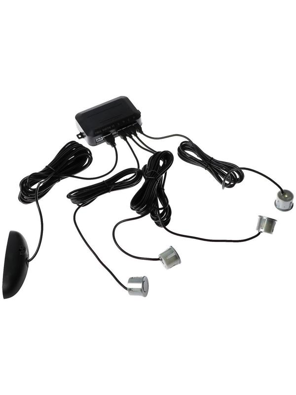 Парковочная система, 4 датчика, LED-экран, 12 В, датчик серый