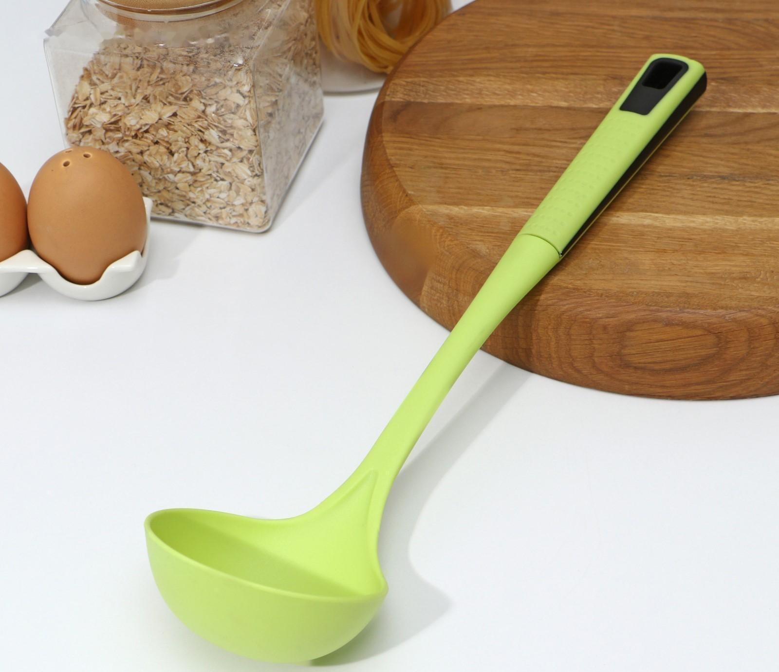 Половник Доляна «Трава», 33 см, цвет зелёный