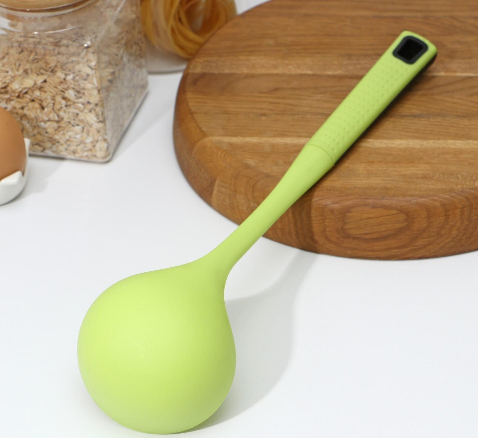 Половник Доляна «Трава», 33 см, цвет зелёный