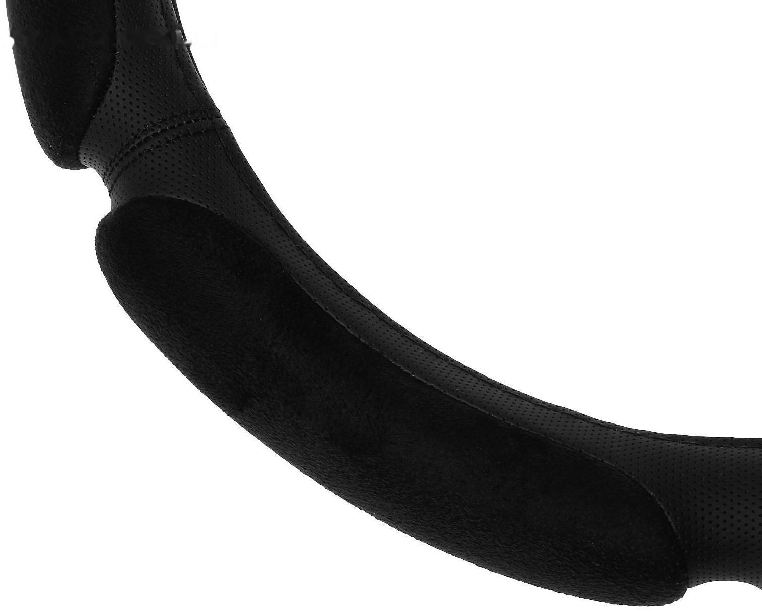 Оплетка руля AVS SP-426M-B, спонжевая, размер M, черная