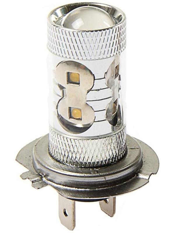 Автолампа светодиодная H7, 12 В, 50 Вт, 1500 лм, свет белый