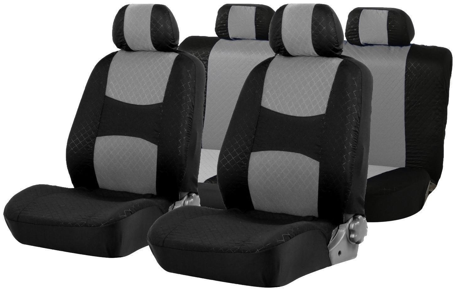 Авточехлы TORSO Premium универсальные, 9 предметов, чёрно-серый AV-3