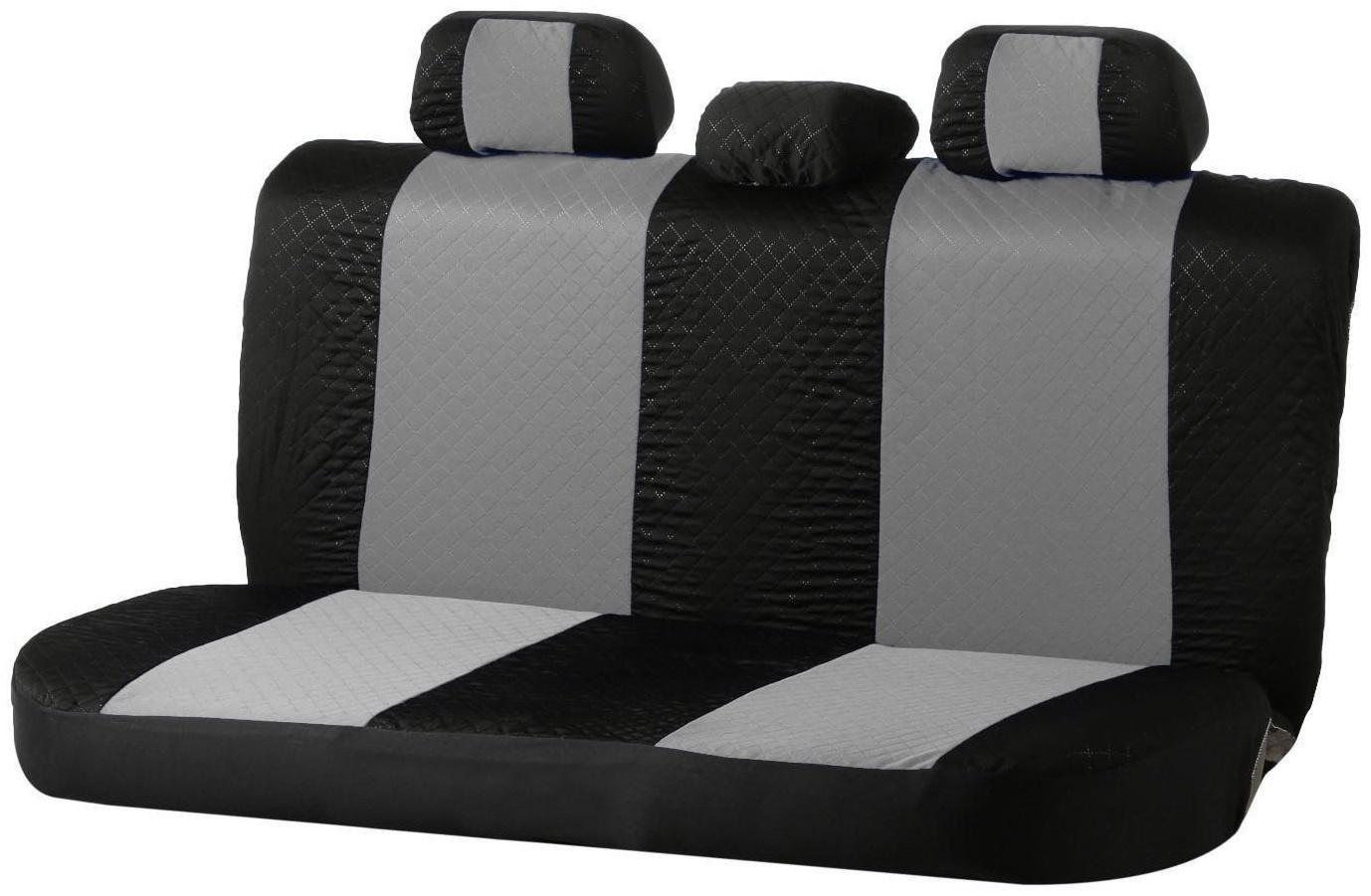 Авточехлы TORSO Premium универсальные, 9 предметов, чёрно-серый AV-3