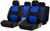 Авточехлы TORSO Premium универсальные, 9 предметов, чёрно-синий AV-4