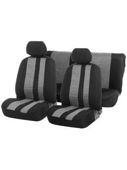 Авточехлы TORSO Premium универсальные, 6 предметов, чёрно-серый AV-10