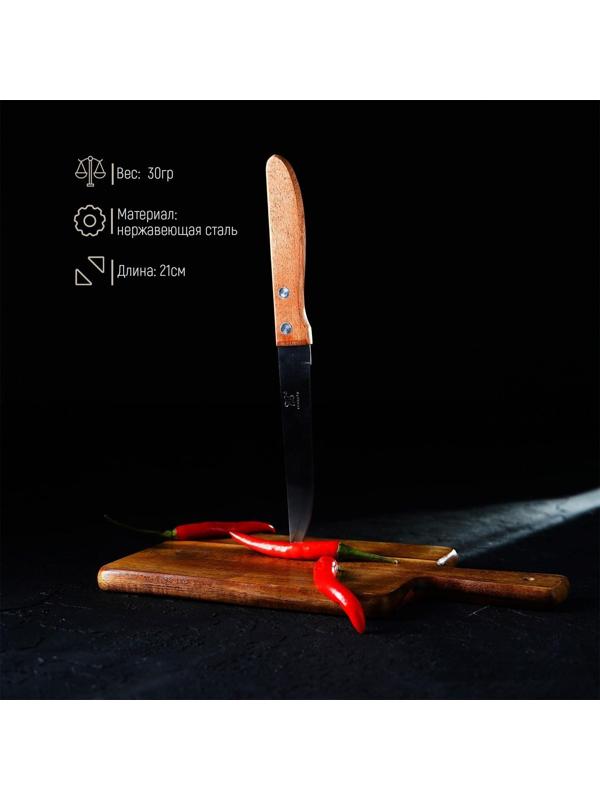 Нож кухонный «Эльбрус», гладкое лезвие 11,5 см