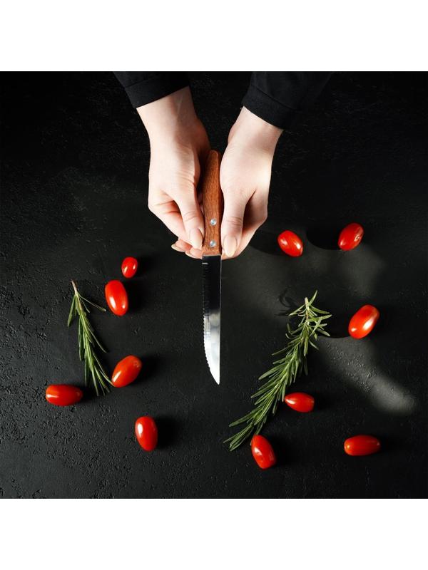 Нож кухонный «Эльбрус», зубчатое лезвие 11,5 см