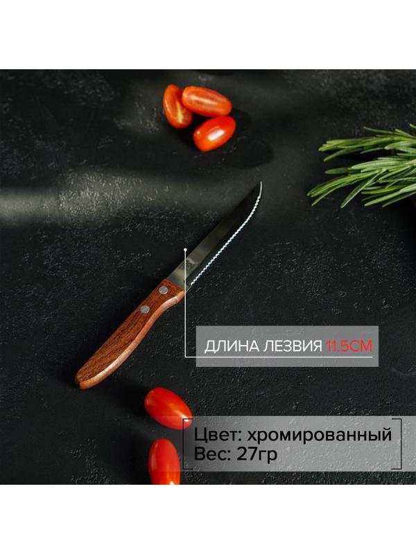 Нож кухонный «Эльбрус», зубчатое лезвие 11,5 см