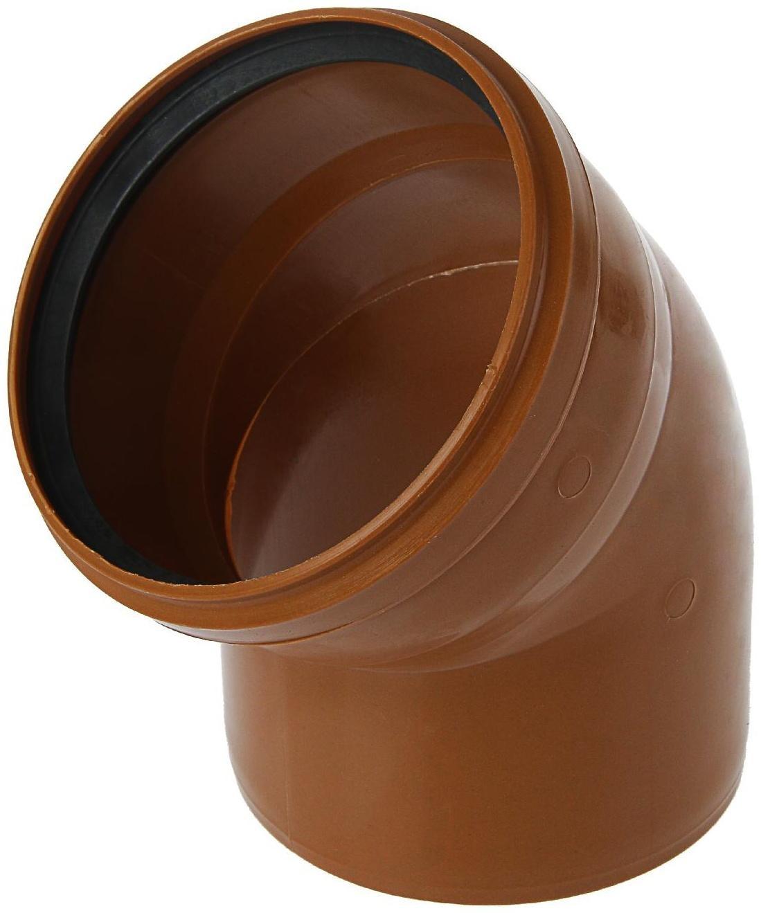 Отвод канализационный FLEXTRON, наружный, d=160, 45°