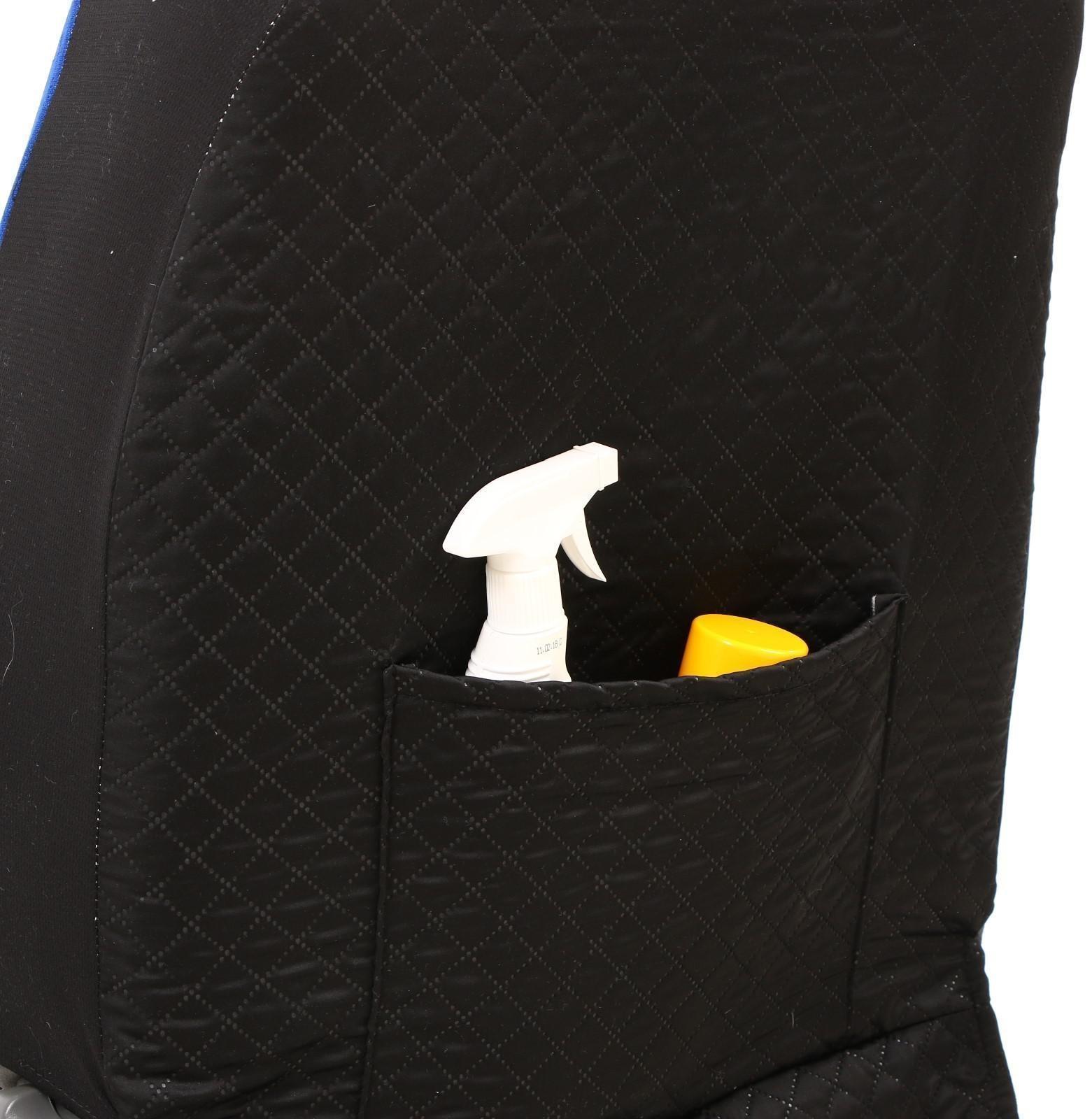 Авточехлы TORSO Premium универсальные, 9 предметов, чёрно-синий AV-36