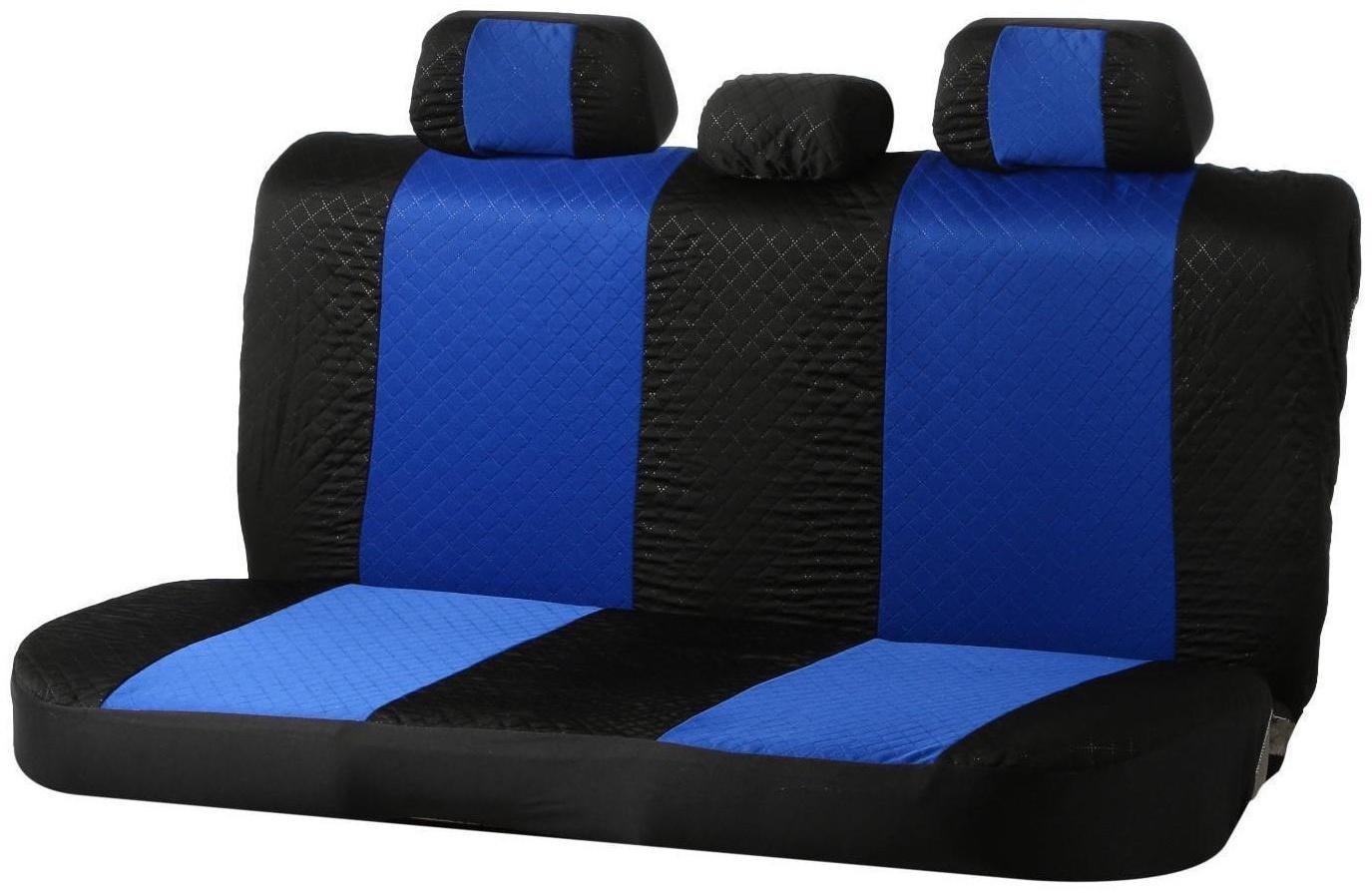 Авточехлы TORSO Premium универсальные, 9 предметов, чёрно-синий AV-36