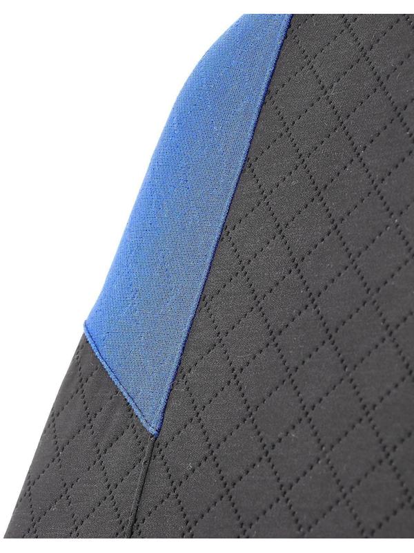 Авточехлы TORSO Premium универсальные, 9 предметов, чёрно-синий AV-36