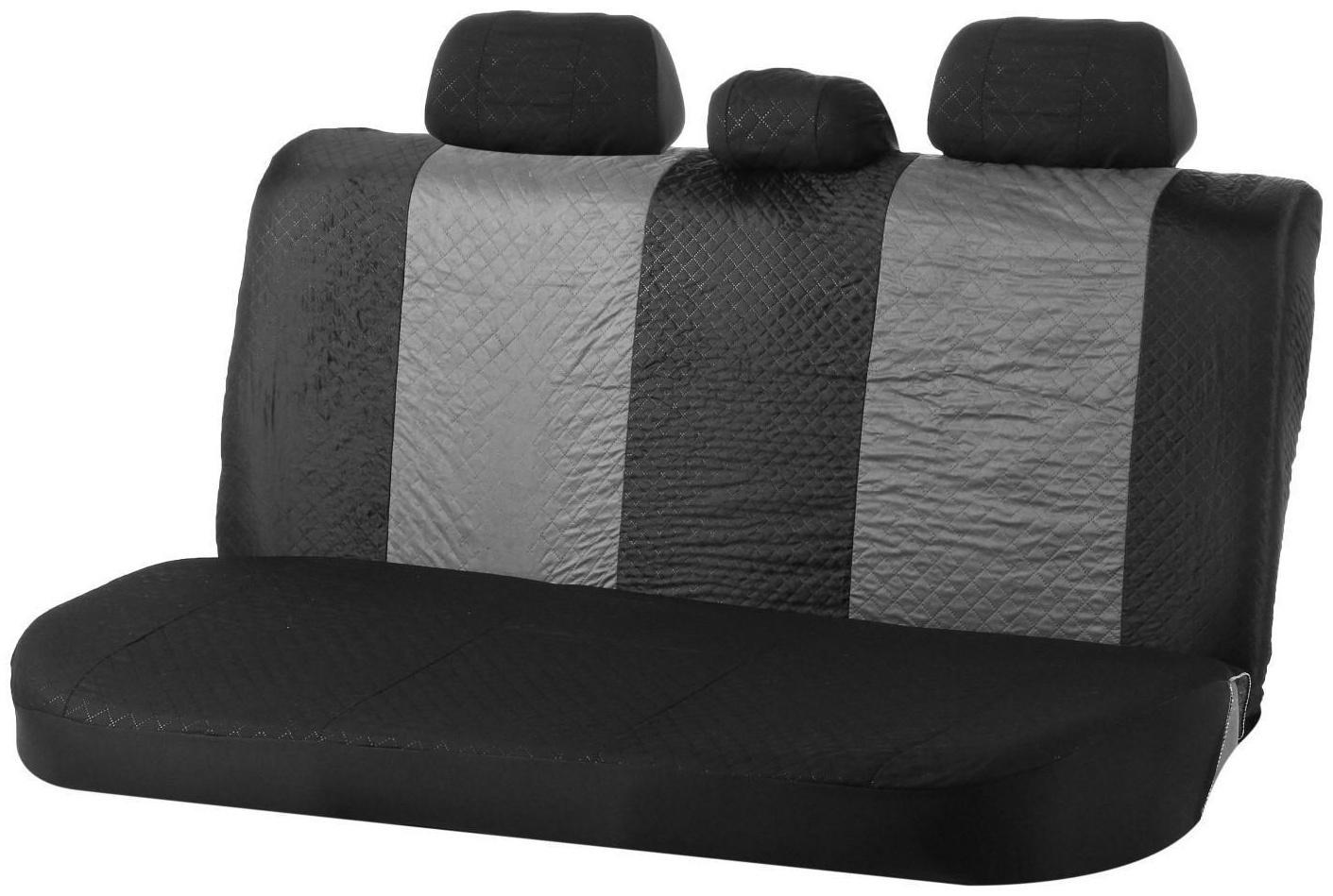 Авточехлы TORSO Premium универсальные, 9 предметов, чёрно-серый AV-37