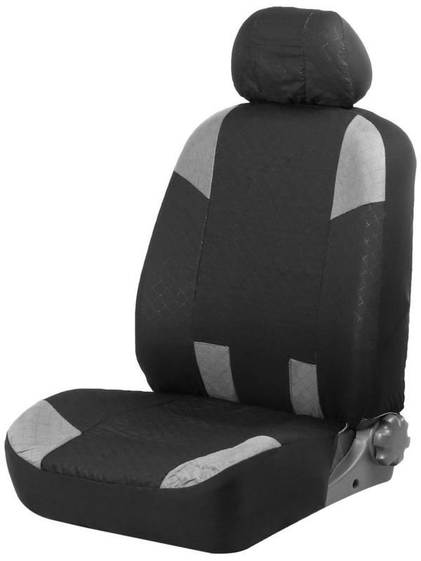 Авточехлы TORSO Premium универсальные, 9 предметов, чёрно-серый AV-37