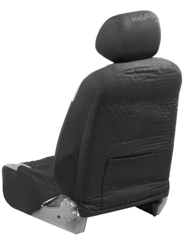 Авточехлы TORSO Premium универсальные, 9 предметов, чёрно-серый AV-37