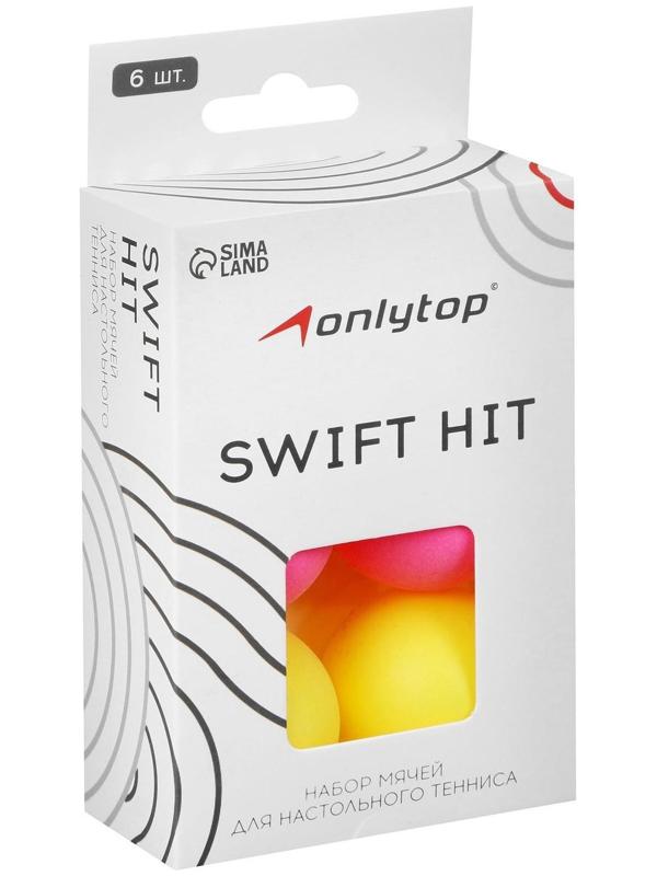 Мяч для настольного тенниса 40 мм, набор 6 шт., цвета МИКС