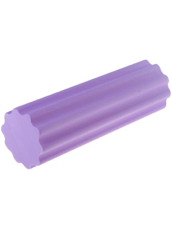 Роллер для йоги, массажный 45 х15 см, цвет фиолетовый