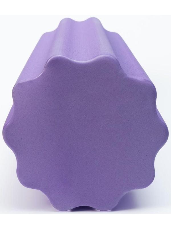 Роллер для йоги, массажный 45 х15 см, цвет фиолетовый