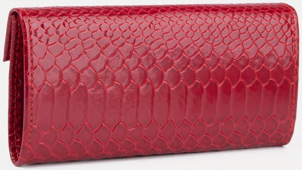 Кошелёк на кнопке, цвет красный