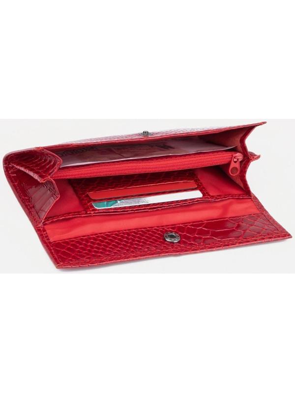 Кошелёк на кнопке, цвет красный