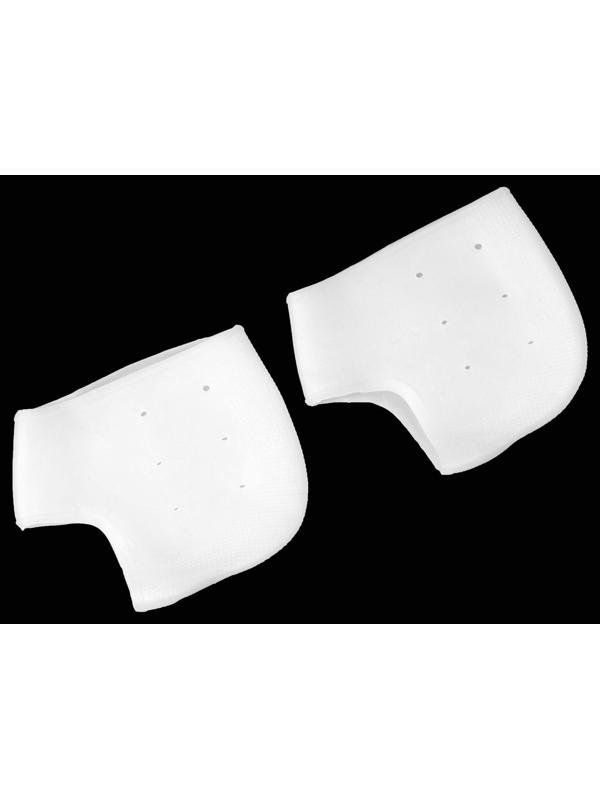 Напяточники для педикюра, силиконовые, увлажняющие, перфорированные, 10 × 9 см, ONE SIZE, цвет белый