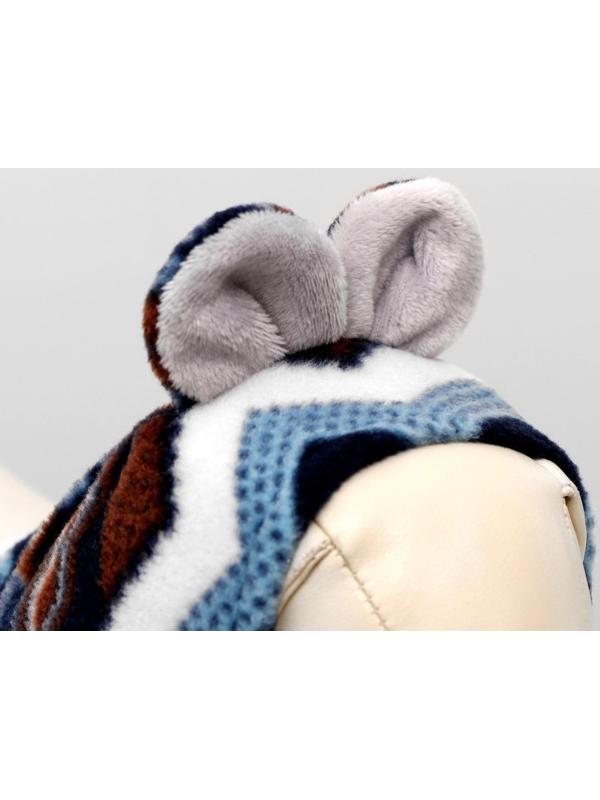 Шапка-капор зимняя для собак, L-XL (ДС 26-28 см, ОМ 34-36 см), микс