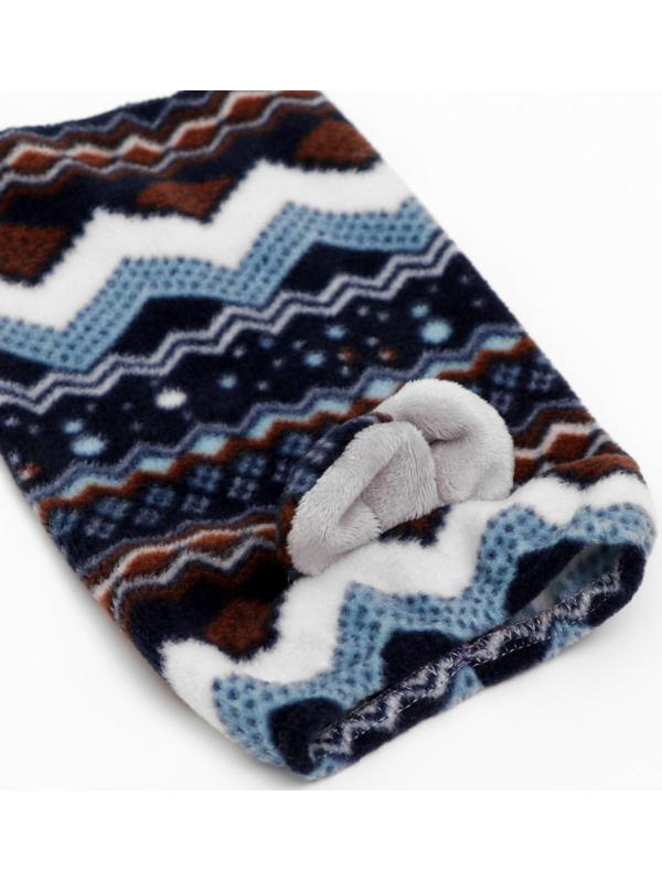 Шапка-капор зимняя для собак, L-XL (ДС 26-28 см, ОМ 34-36 см), микс