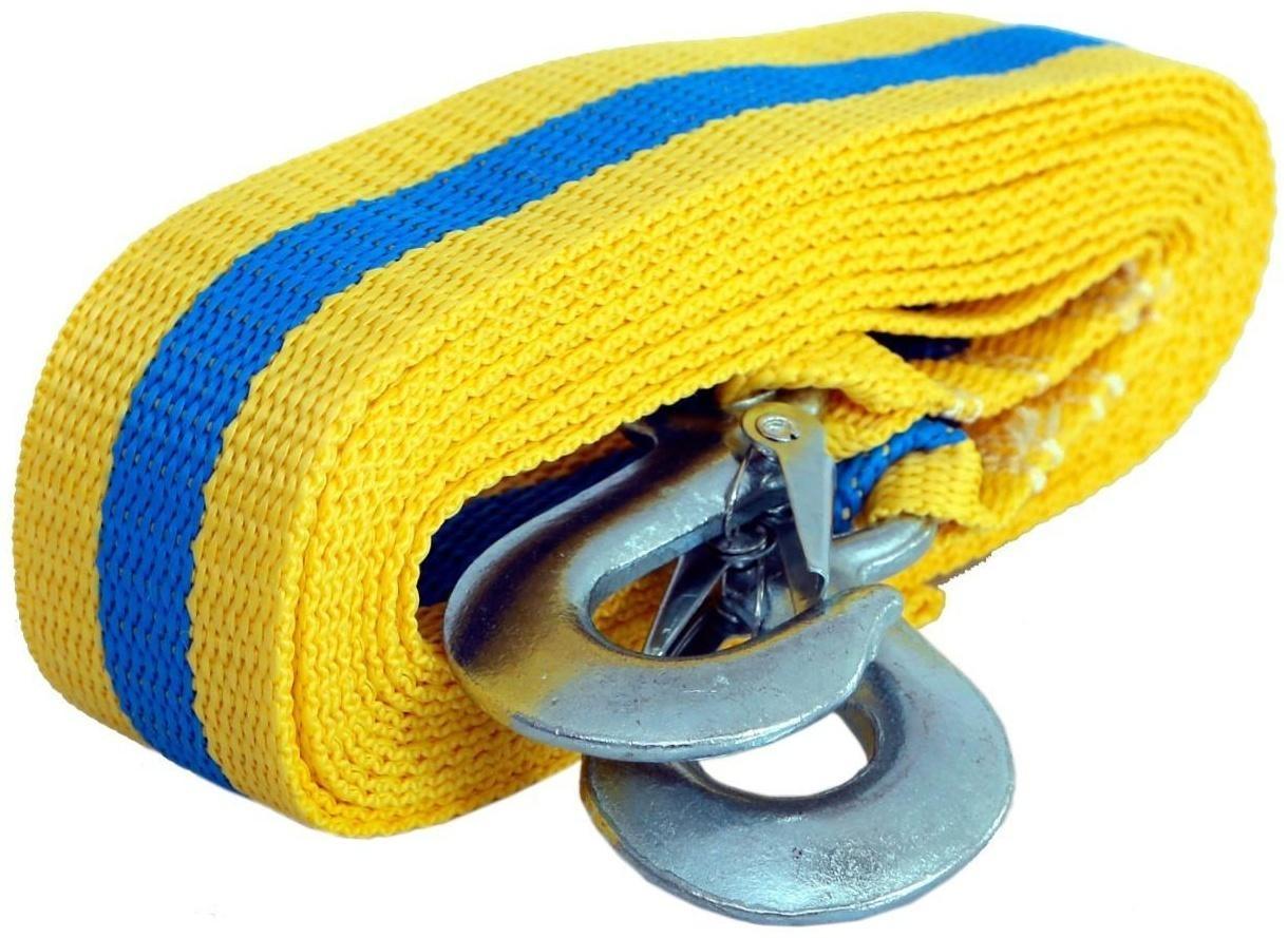 Трос буксировочный Goodyear 5 т, 5 м х 5 см, 2 крюка, сумка мешок