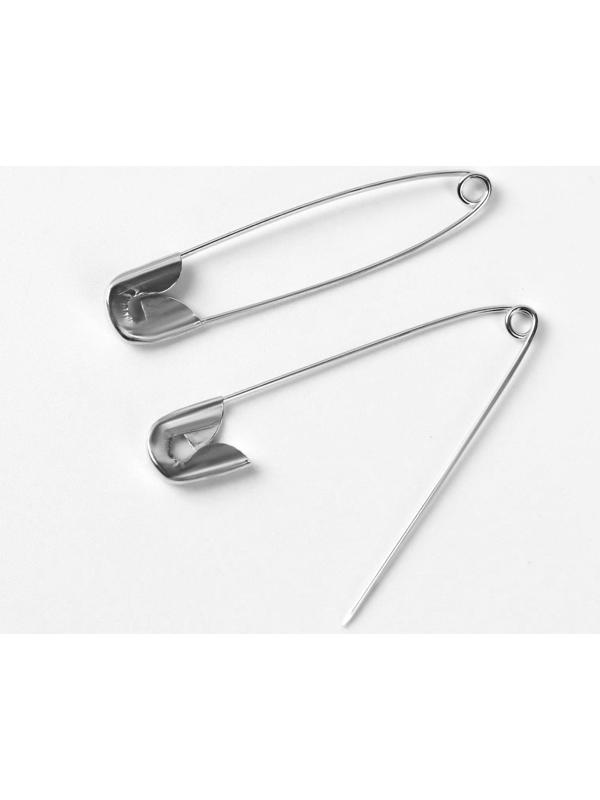 Булавки английские №00, 22 мм, 2000 шт, цвет серебряный