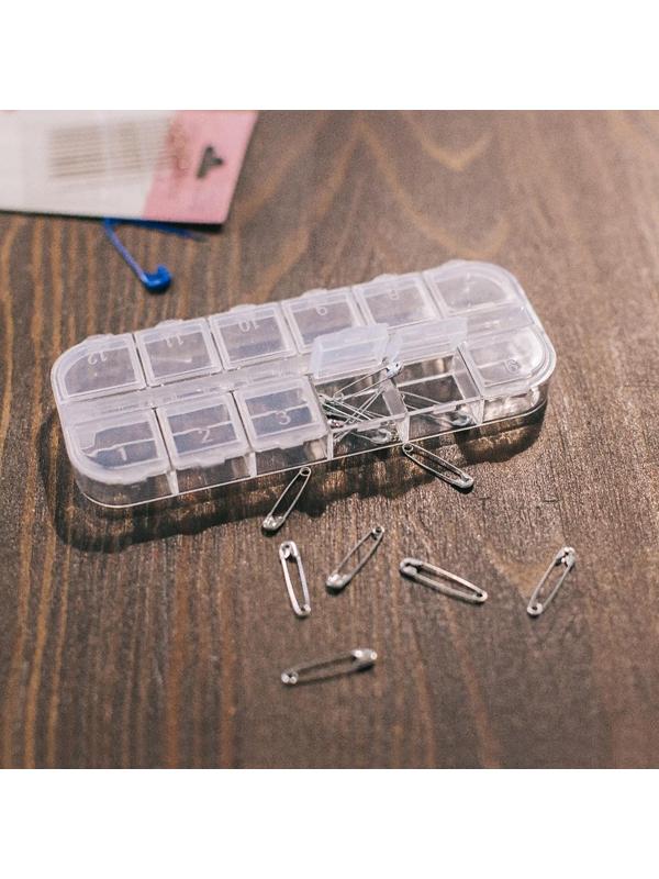 Булавки английские №00, 22 мм, 2000 шт, цвет серебряный