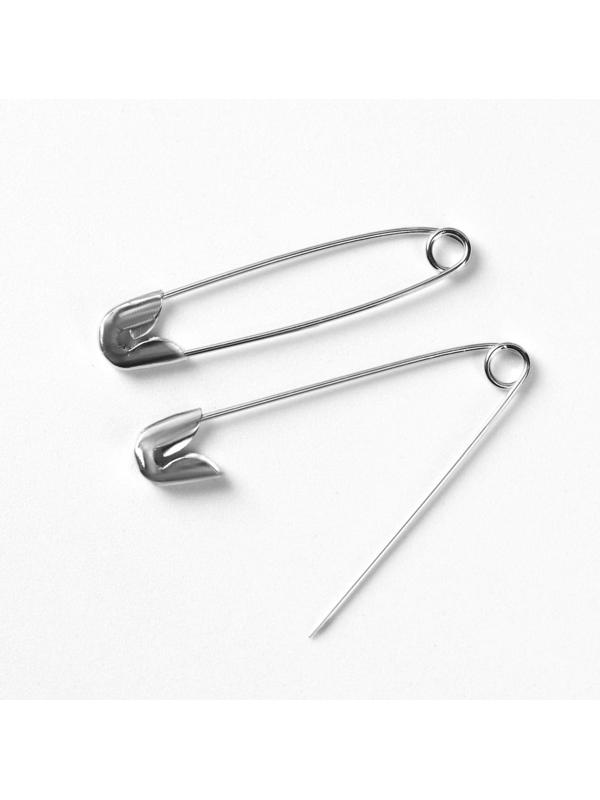 Булавки английские №2, 36 мм, 1000 шт, цвет серебряный